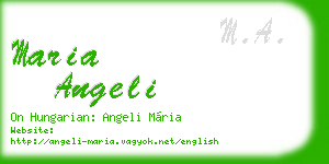 maria angeli business card